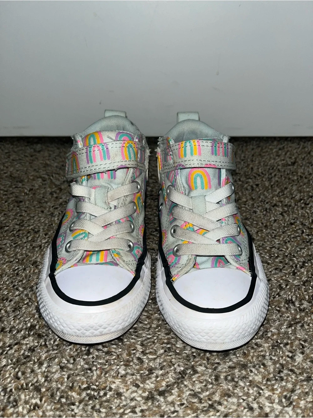 Converse Kids High-Tops with Pastel Rainbow Print